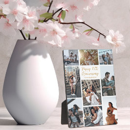 Romantisch Custom Jubileum Modern Collage Foto Fotoplaat
