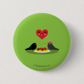 Romantisch Date met Spaghetti met Balletjes Ronde Button 5,7 Cm (Voorkant)
