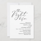 Romantisch de avond voor bruiloft repetitie diner kaart (Voorkant)