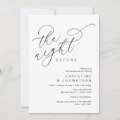 Romantisch de avond voor bruiloft repetitie diner kaart (Voorkant)