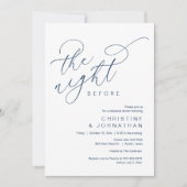 Romantisch de avond voor bruiloft repetitie diner kaart (Voorkant)