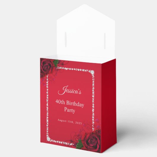 Romantisch Decoratief Rozen Verjaardagsfeest Bedankdoosjes (Geopend)