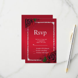 Romantisch Decoratief Rozen Verjaardagsfeest RSVP Kaartje