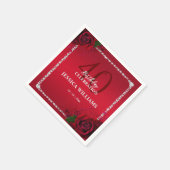 Romantisch Decoratief Rozen Verjaardagsfeest Servet (Hoek)