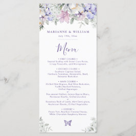 Romantisch Delicaat Bloemenlavendel Trouwdiner Menu