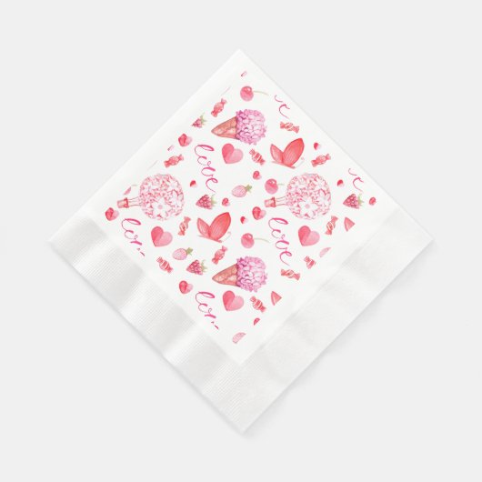 Romantisch, delicaat en zoet inpakpapier servet (Hoek)