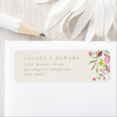 romantisch delicate bloem lente retouradres etiket (Insitu)