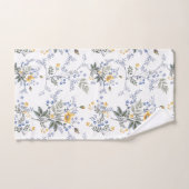 romantisch delicate wilde bloem motief Geel blauw Bad Handdoek (Handdoek)