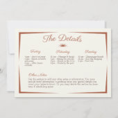 Romantisch Dessert Bachelorette Weekend Kaart (Achterkant)