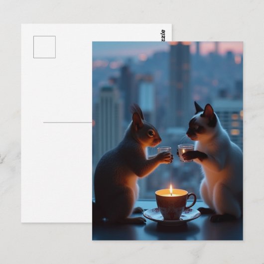 Romantisch Diner  Briefkaart (Voorkant / Achterkant)