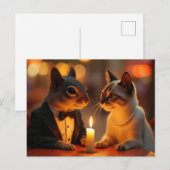 Romantisch diner briefkaart (Voorkant / Achterkant)