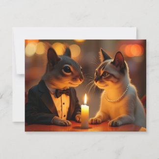 Romantisch diner briefkaart