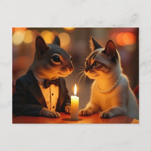 Romantisch diner briefkaart (Voorkant)