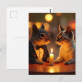 Romantisch diner briefkaart (Voorkant / Achterkant)