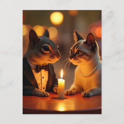 Romantisch diner briefkaart (Voorkant)