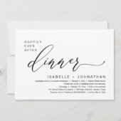 Romantisch Diner 'Happily Ever After' Elopement Fe Kaart (Voorkant)