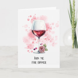 Romantisch diner voor twee uitnodiging