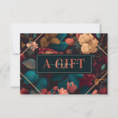 Romantisch donker bloemstuk zakelijke cadeaubon (Voorkant)
