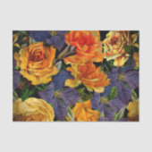 Romantisch donker roos bloempatroon tissuepapier (Voorkant)