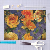 Romantisch donker roos bloempatroon tissuepapier (Craft)