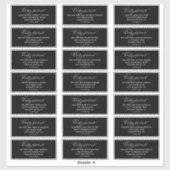 Romantisch Donker Zwart Gast Adresetiketten Sticker (Vel)