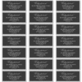 Romantisch Donker Zwart Gast Adresetiketten Sticker (Voorkant)