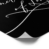 Romantisch Donker Zwart Generaties van Liefde Poster (Hoek)