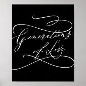 Romantisch Donker Zwart Generaties van Liefde Poster (Voorkant)