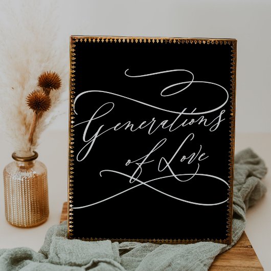 Romantisch Donker Zwart Generaties van Liefde Poster