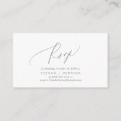 Romantisch, Donkergrijs, Uitnodiging RSVP, Reageer Informatiekaartje (Voorkant)