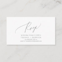 Romantisch, Donkergrijs, Uitnodiging RSVP, Reageer