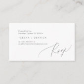 Romantisch, Donkergrijs, Uitnodiging RSVP, Reageer Informatiekaartje (Voorkant)