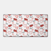 Romantisch Doodles-patroon Bureaumat (Voorkant)