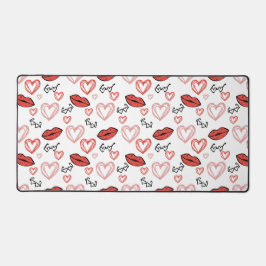 Romantisch Doodles-patroon Bureaumat