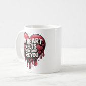 Romantisch Dripping Heart Design Koffiemok (Voorkant links)