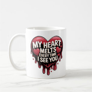 Romantisch Dripping Heart Design Koffiemok