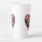 Romantisch Dripping Heart Design Latte Mok (Voorkant)