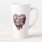 Romantisch Dripping Heart Design Latte Mok (Rechts)