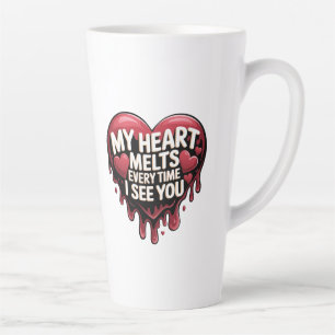 Romantisch Dripping Heart Design Latte Mok