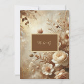 Romantisch Dromerig Bloemen Huwelijk Kaart (Achterkant)