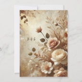 Romantisch Dromerig Bloemen Huwelijk Kaart (Achterkant)