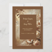 Romantisch Dromerig Bloemen Huwelijk Kaart (Voorkant)