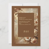 Romantisch Dromerig Bloemen Huwelijk Kaart (Achterkant)