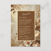 Romantisch Dromerig Bloemen Huwelijk & monogram Informatiekaartje (Voorkant)