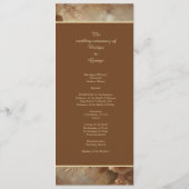 Romantisch Dromerig Bloemen Huwelijk Programmakaart (Achterkant)