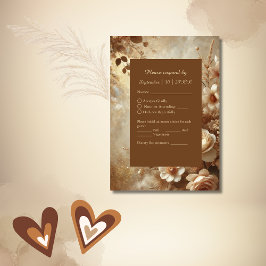 Romantisch Dromerig Bloemen Huwelijk RSVP Kaartje