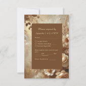 Romantisch Dromerig Bloemen Huwelijk RSVP Kaartje (Voorkant)