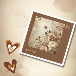 Romantisch Dromerig Bloemen Huwelijk Servet