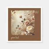 Romantisch Dromerig Bloemen Huwelijk Servet (Voorkant)