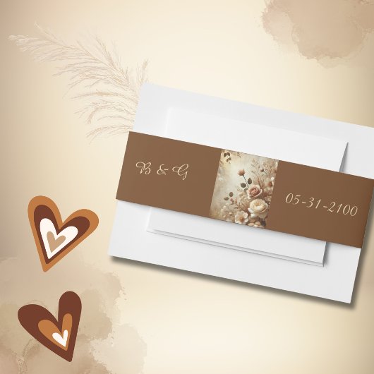 Romantisch Dromerig Bloemen Huwelijk Uitnodigingen Wikkel